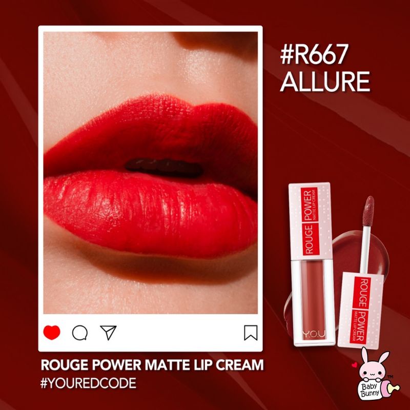 YOU ROUGE POWER MATTE LIP CREAM