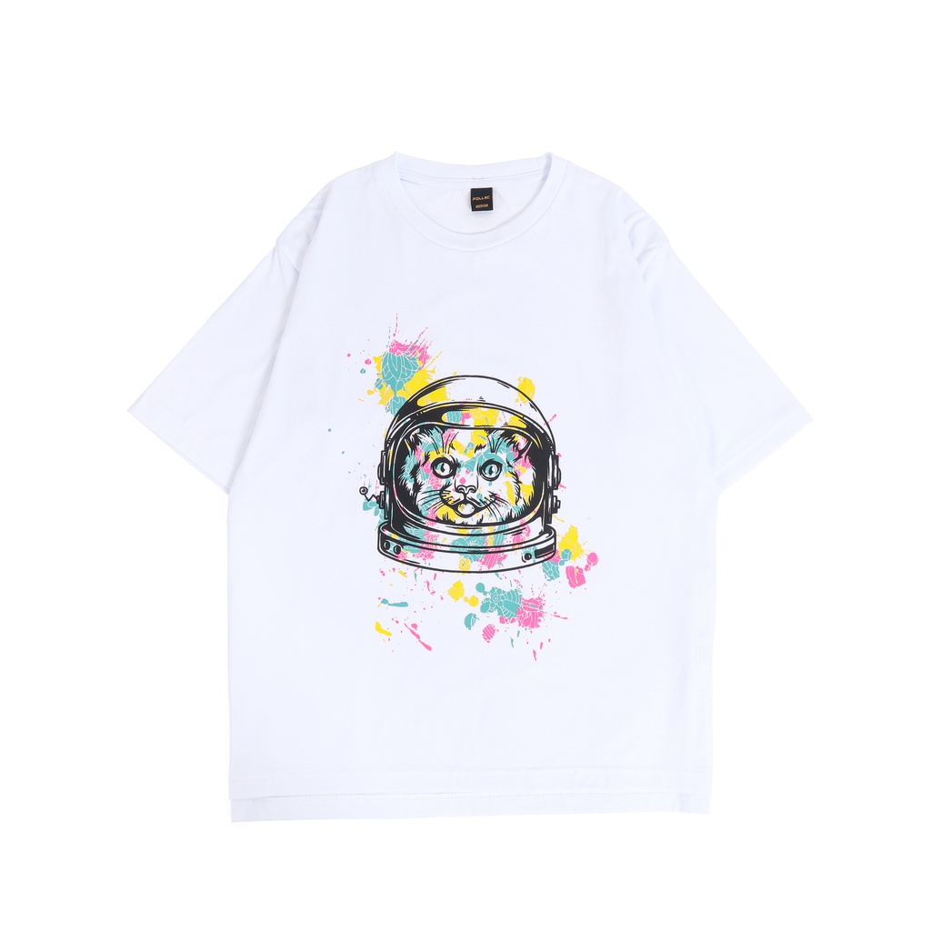 Pollac T-shirt Oversized Unisex Cat Cutedog l Kaos Oversize Pria dan Wanita