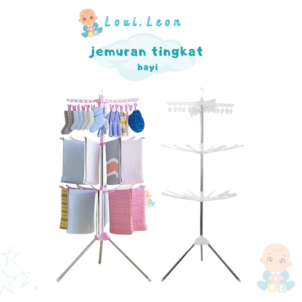 Rak Jemuran Baju Bayi Rak Jemuran Handuk Menara Bayi Kaos Kaki Kain Gantung Berdiri