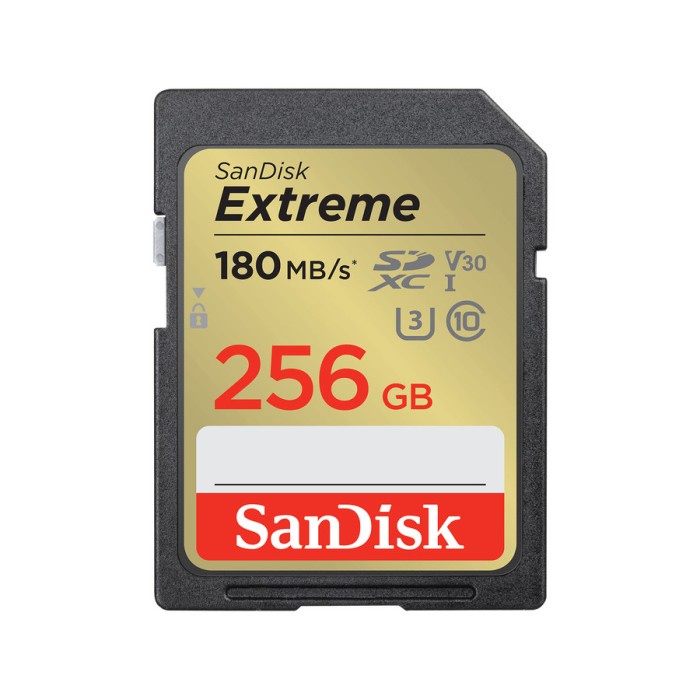 SanDisk Extreme SDXC UHS-I Card 256 GB 180MB/s