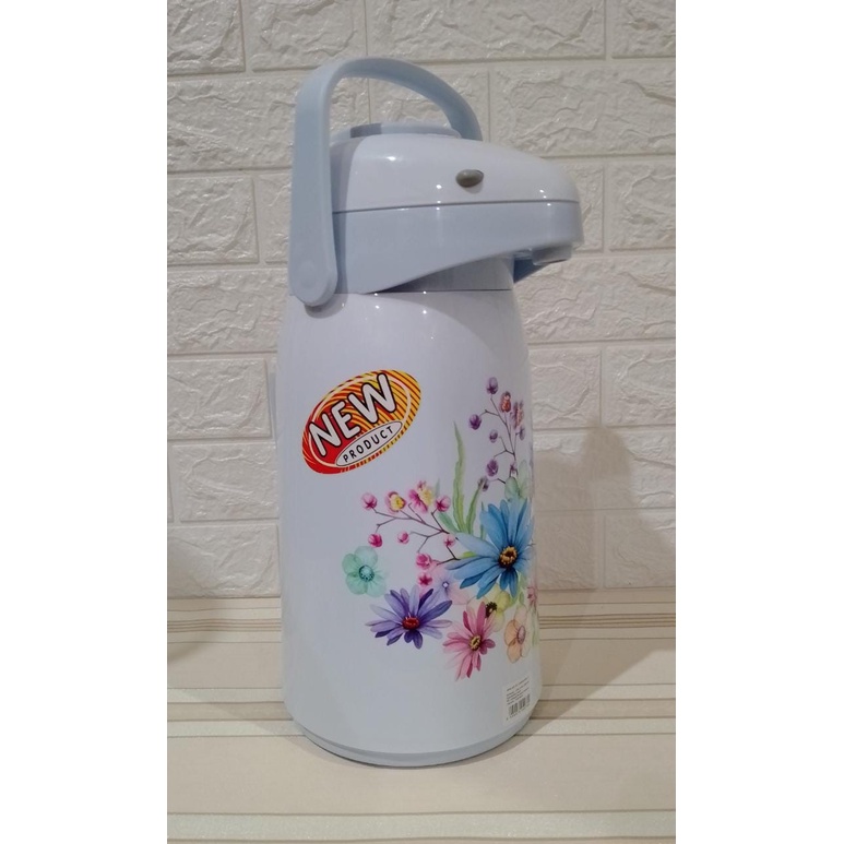 Termos Air Pot Panas Dingin Pompa 2.5 Liter Lion Star AP 7 PAP 2500 Americano Vacuum Flask Plastik Botol Minum