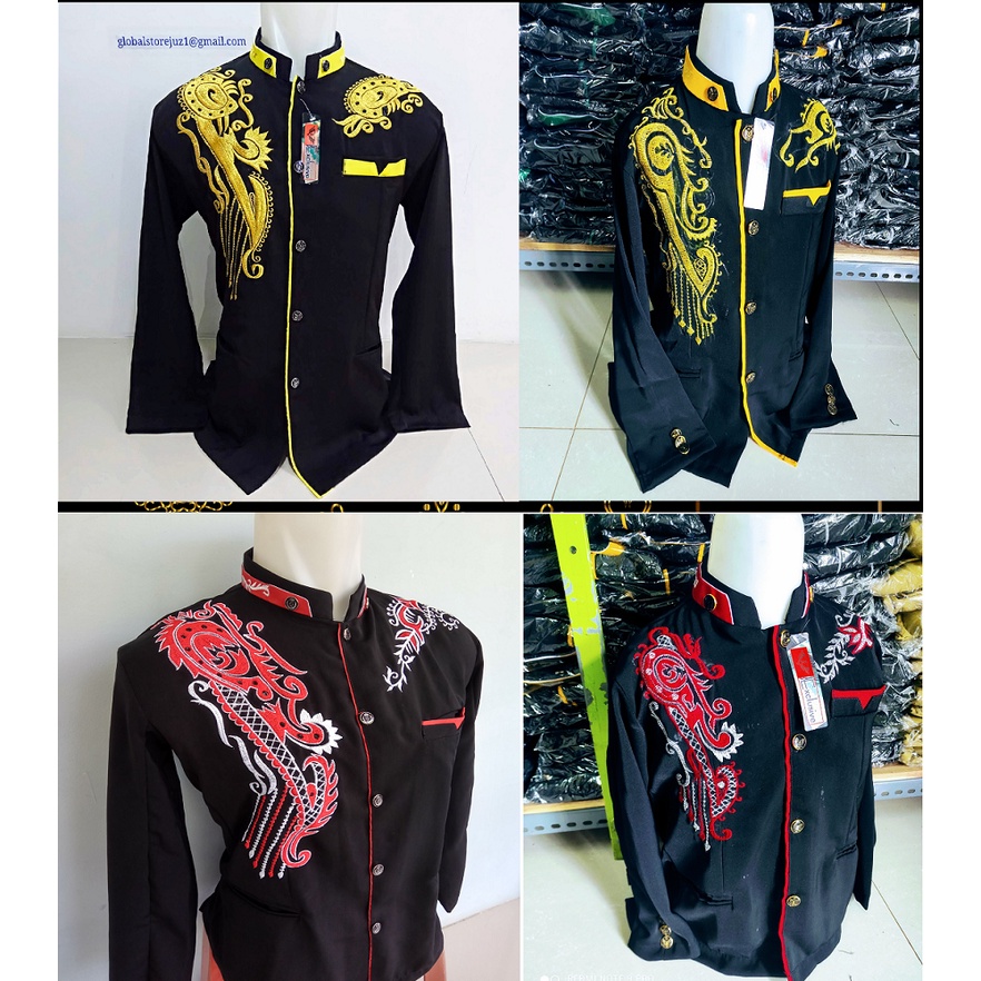 JASKO DEWASA DAN ANAK / JAS COUPLE BAPAK ANAK / KOKO PASANGAN ANAK BAPAK / MOTIF LIS BORDIR