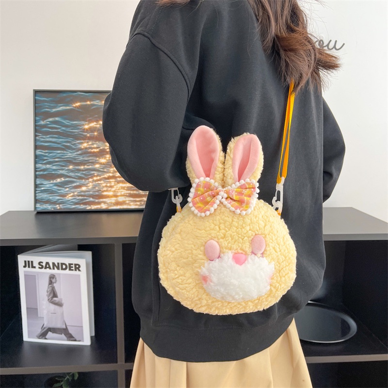 (COD) Tas boneka selempang wanita Iucu kelinci Fashion Motif Kartun Karakter Hewan  Anak &amp; Dewasa