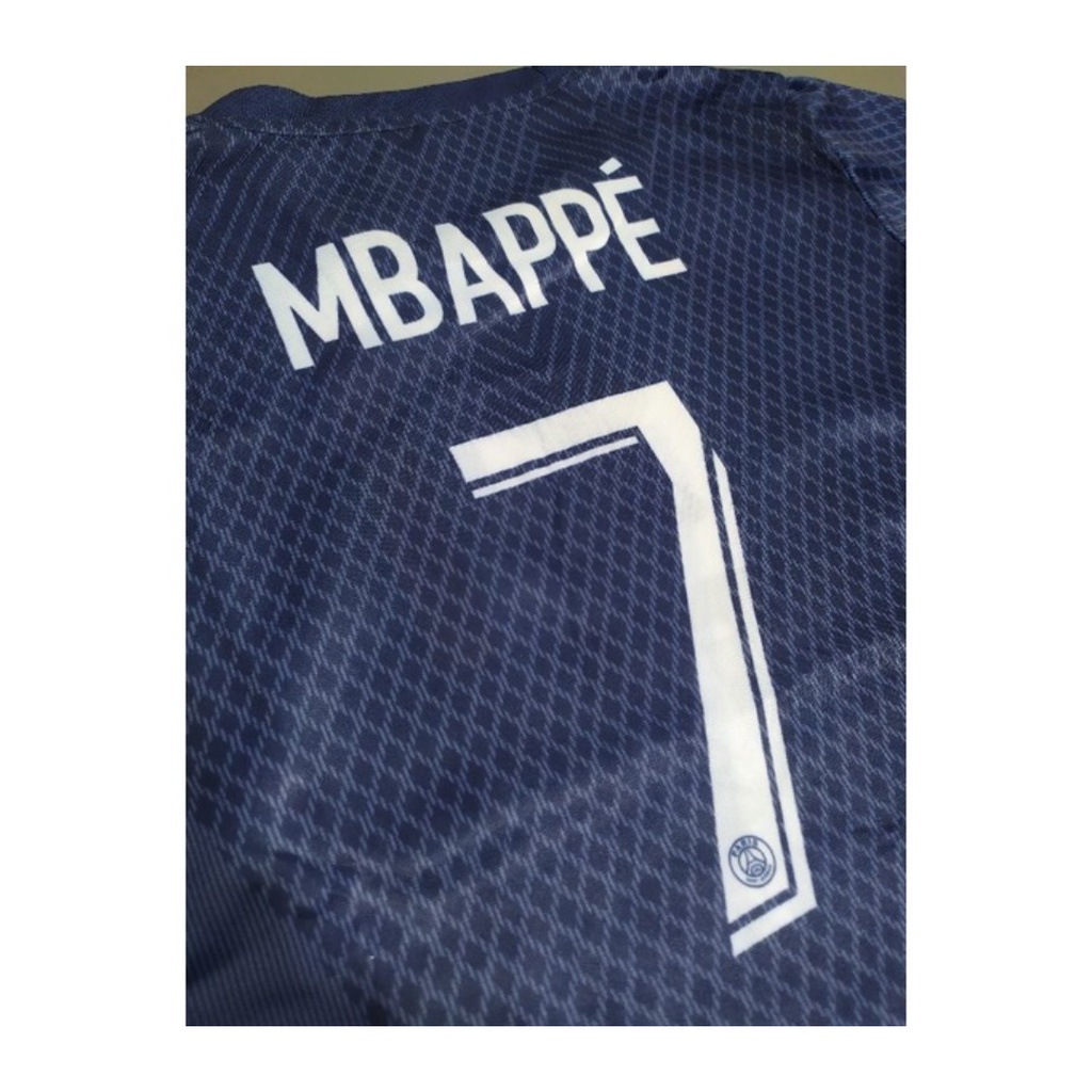 Kaos sepak bola anak jersey psg mbappe soccer baju dan celana setelan t-shirt outfit football seragam kostum olahraga pakaian apparel multi sports navy