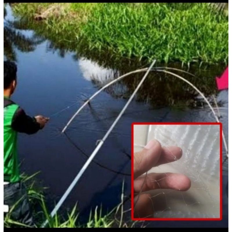 Sirib ikan  / tangkul / jaring anco ikan nilla, mujaer, sepat lubang 1 inchi