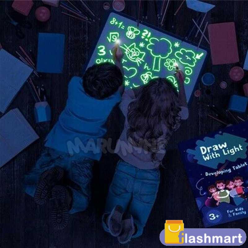 Flashmart Mainan Edukasi Menggambar Ajaib Magic Luminous A4 - F66-A4L