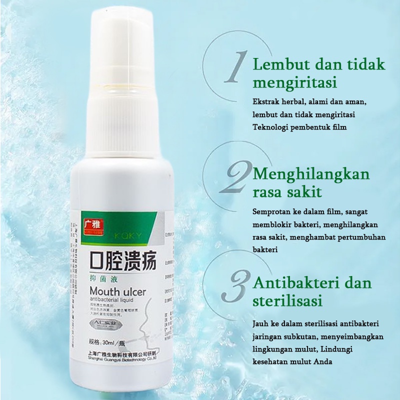 Obat sariawan mulut Perawatan mulut lainnya Spray obat mulut/ Mouth spray Obat sakit mulut 30ml Semprotan Larutan Antibakteri Bernanah Luka Di Mulut Dan Lidah Pembengkakan Nyeri Gusi Obat sariawan paling mujarab