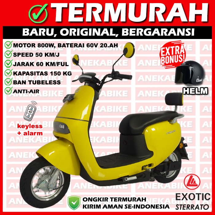 Motor Listrik Sepeda Listrik Exotic Sterrato New Murah Garansi Resmi + BONUS HELM