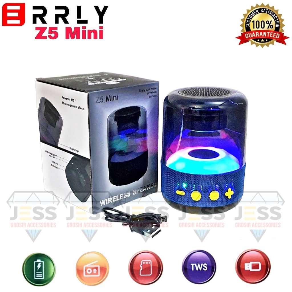 ERRLY Z5 Mini Speaker Bluetooth Wireless Portable LED RGB WITH MODE TWS