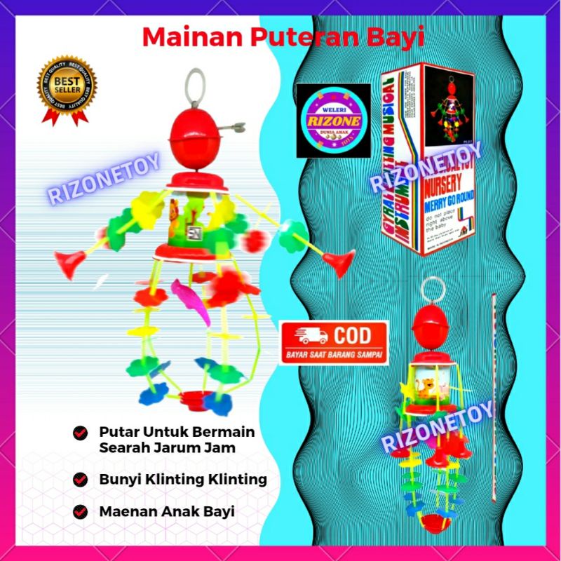 Merry Marry Go Round Mainan Maenan Maianan Mainnan Maian Balita Bayi Baby Usia Umur 2 3 4 5 6 9 12 B