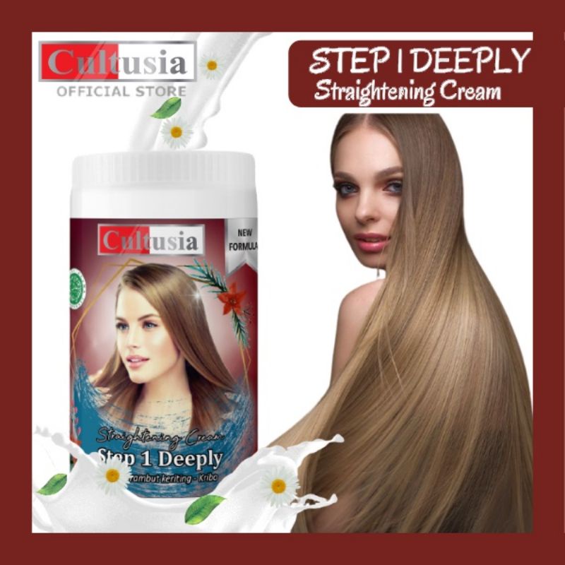 CULTUSIA STEP 1 - DEEPLY Hair Straightening 1 KG (1000 mL) | Pelurus Rambut Rebonding Smoothing