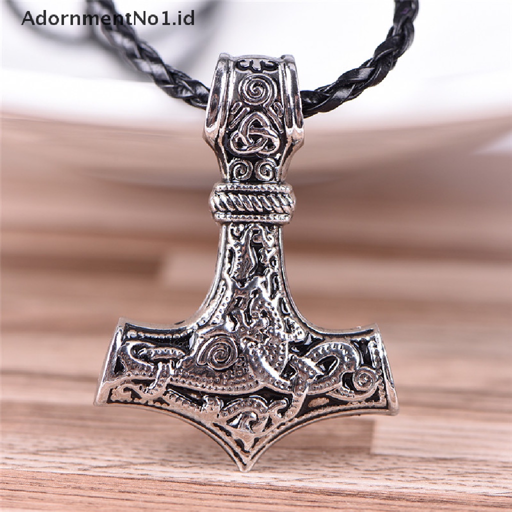 [AdornmentNo1] Myth Hammer Kalung Viking Jimat Palu Scandinavian Norse Pendant Necklace [ID]