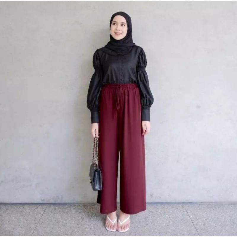 CELANA CRINGKLE AIRFOW HIGH WAIST CELANA KULOT ALL SIZE CELANA PANJANG CELANA WANITA MURAH CELANA KULOT TERLARIS