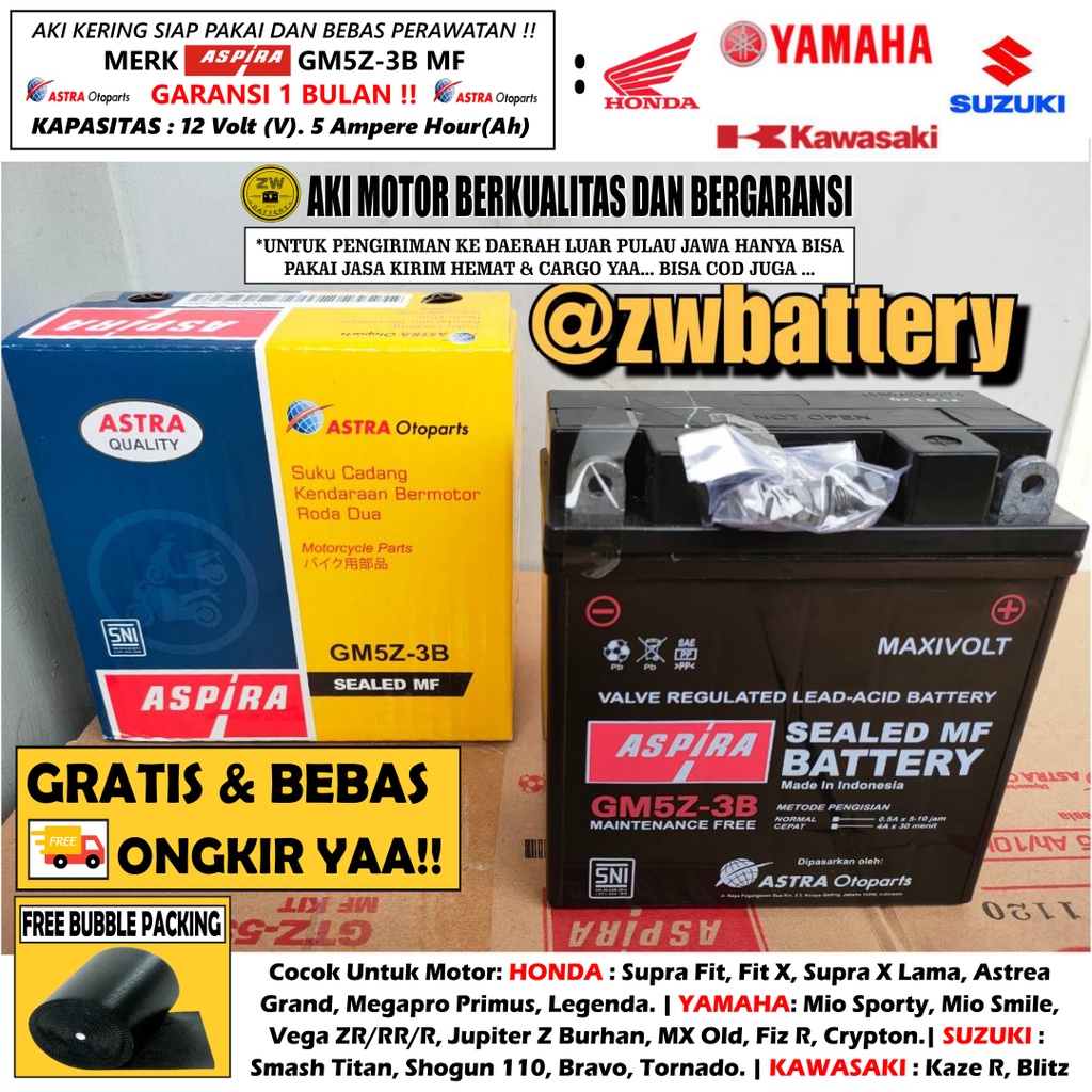 AKI MOTOR JUPITER Z LAMA, MEGAPRO PRIMUS, ASTREA GRAND, VEGA ZR/R GM5Z-3B ASPIRA MF
