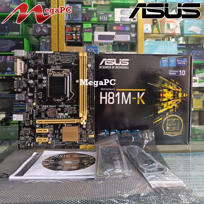 Mobo Mainboard Motherboard Intel LGA 1150 H81 DDR3 ASUS Garansi 1 Tahun