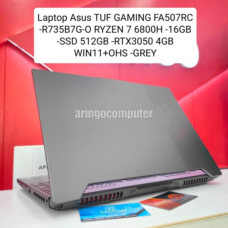 Laptop Asus TUF GAMING FA507RC-R735B7G-O RYZEN 7 6800H -16GB -SSD 512GB -RTX3050 4GB -WIN11+OHS -GREY