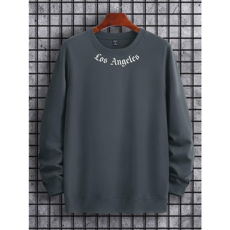 LOS ANGELES NECK Sweater Crewneck Print DTF II LOS ANGELES NECK Sweatshirt Basic II Sz M - XL Anak &amp; Dewasa ( Pria &amp; Wanita )