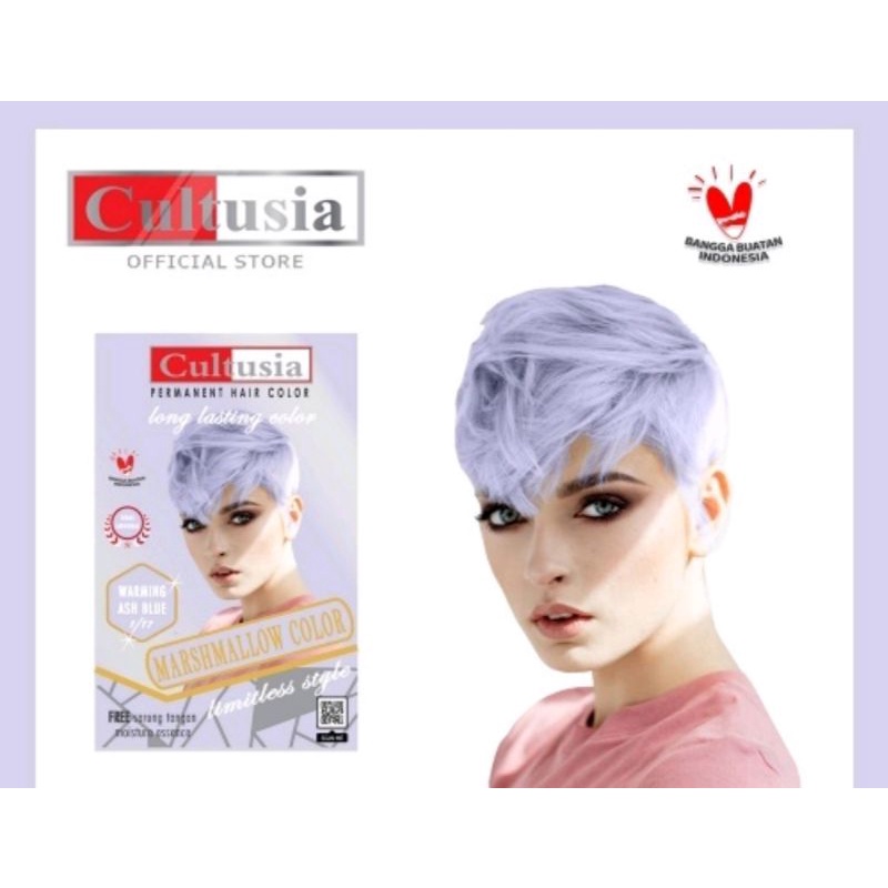 Jual Cultusia Hair Marshmallow Color Warming Ash Blue Ml Shopee Indonesia