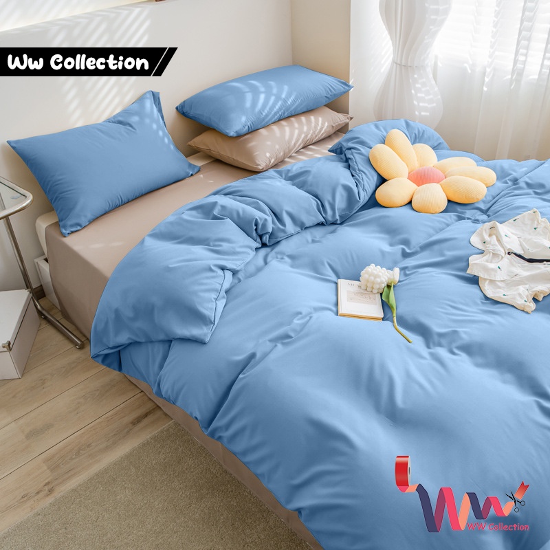 BEDCOVER SAJA SINGLE DOUBLE 120x220/150x220/180x220 (tanpa sprei) embos microtex katun polos tebal