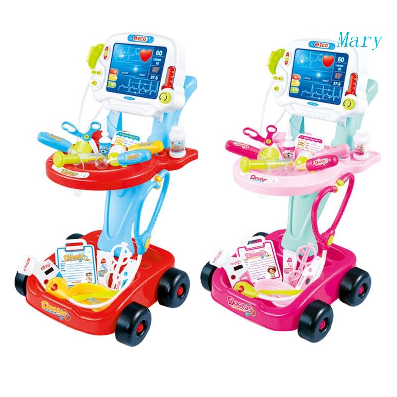 Mary Simulated Medical- for Play Set Kit Keranjang Dokter Multi Fungsi Pretend for Play Mainan Anak Laki-Laki Dan Perempuan