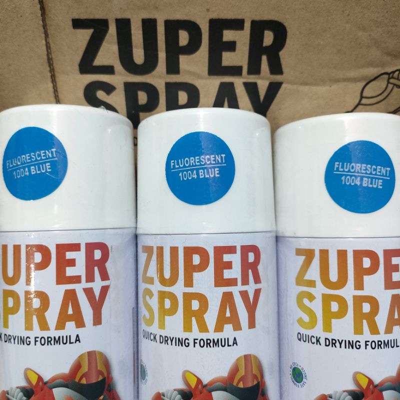 Zuper Pilox Pilok Cat Semprot Warna Stabilo Blue Biru Fluorescent 1004 150cc Spray Paint