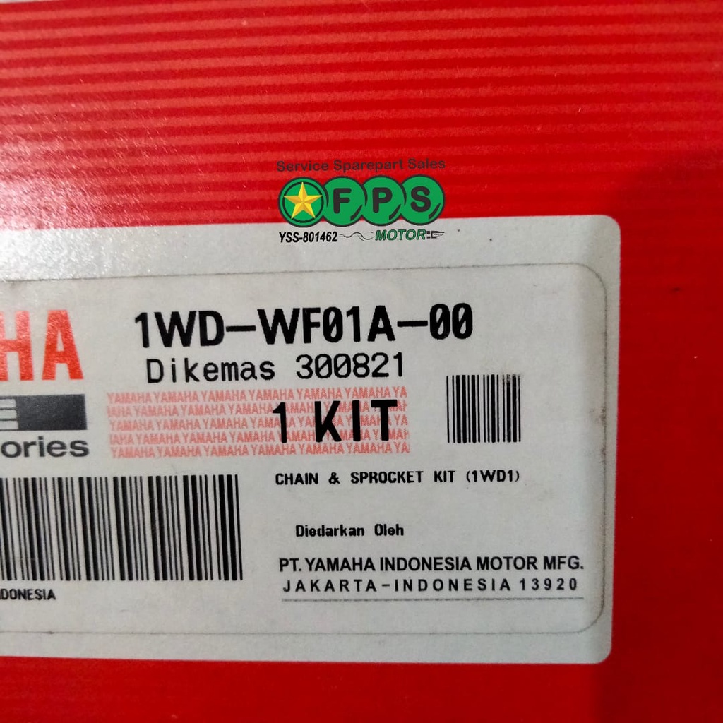 GEAR GIR SET R25 / 1WD-WF01A-00 / CHAIN & SPROCKET KIT