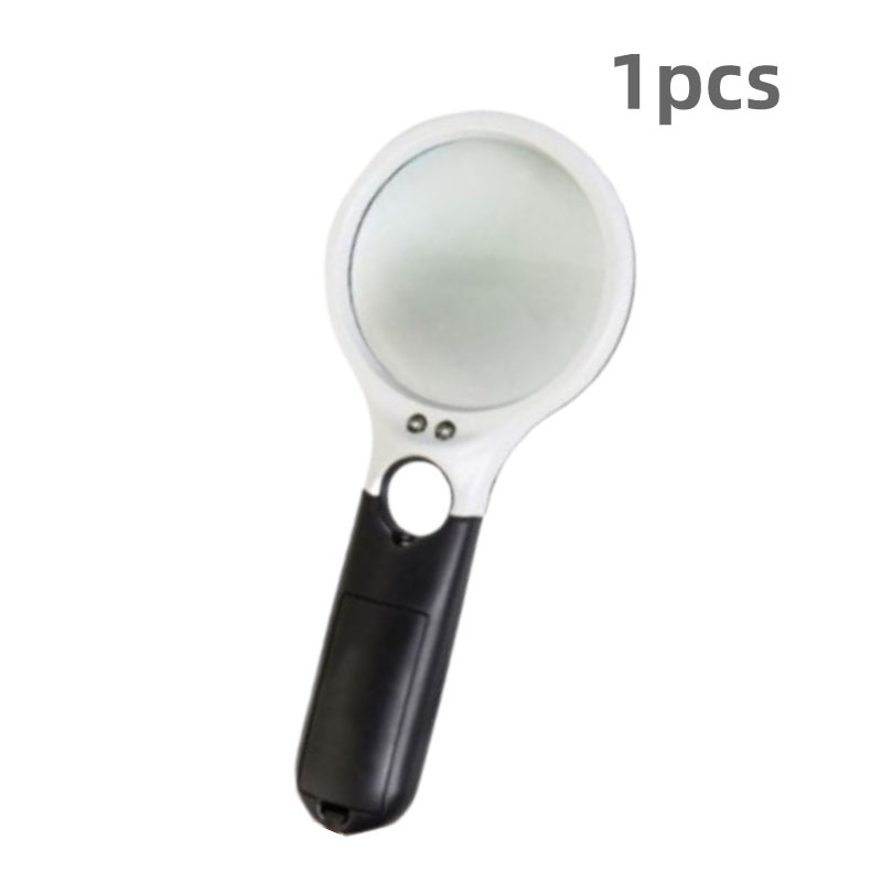 2in1 Magnifier Gelas Kaca Pembesar Dengan Lampu 3 LED Loop Magnifying Untuk Membaca dan Perhiasan