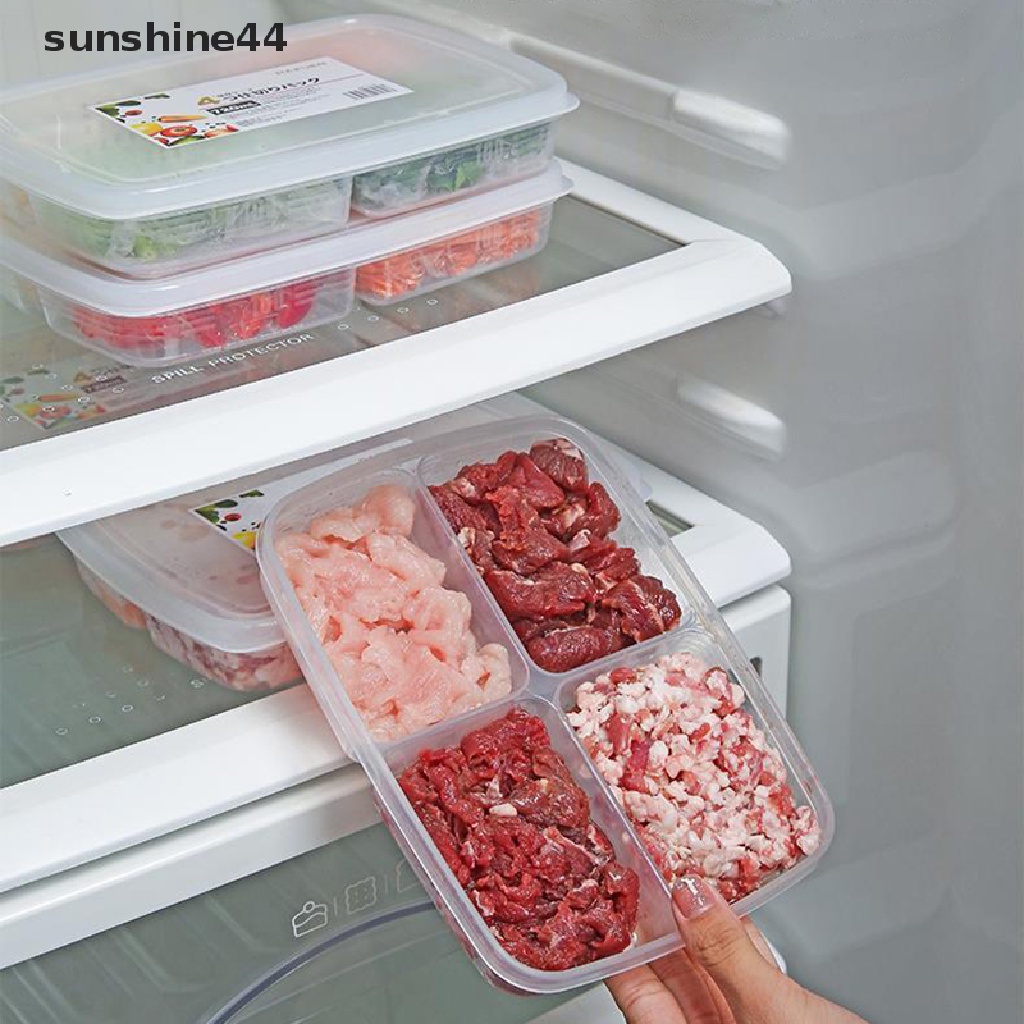 Sunshine Kulkas Daging Beku Kotak Penyimpanan Empat Kompartemen Food-grade Freezer Box.