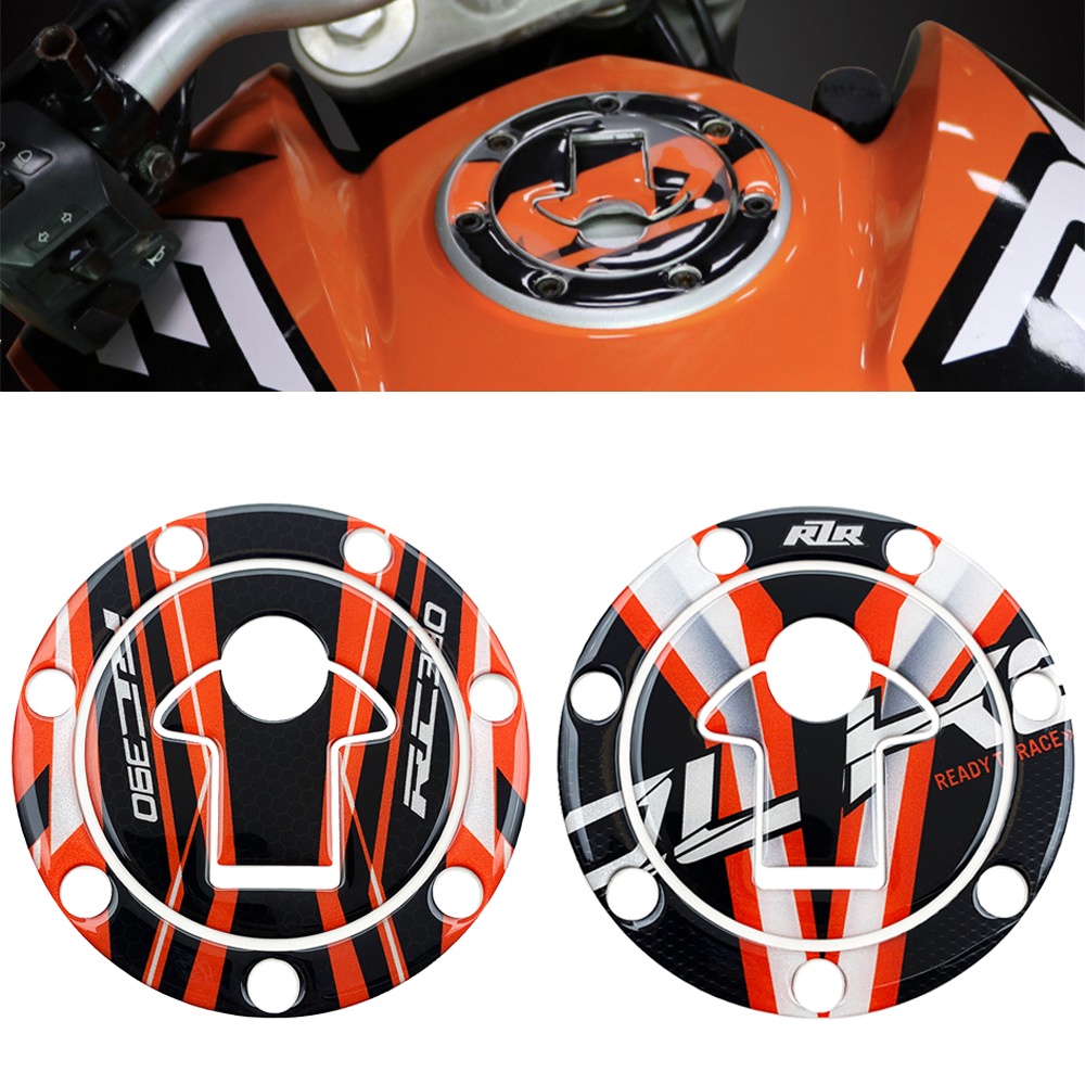 KTM RC390 DUKE R2R Stiker Reflektif Penutup Tangki Bahan Bakar Sepeda Motor Stiker Anti Gores Perlindungan Serat Karbon Tangki Bahan Bakar Motocross Pelindung Penutup Tangki Minyak