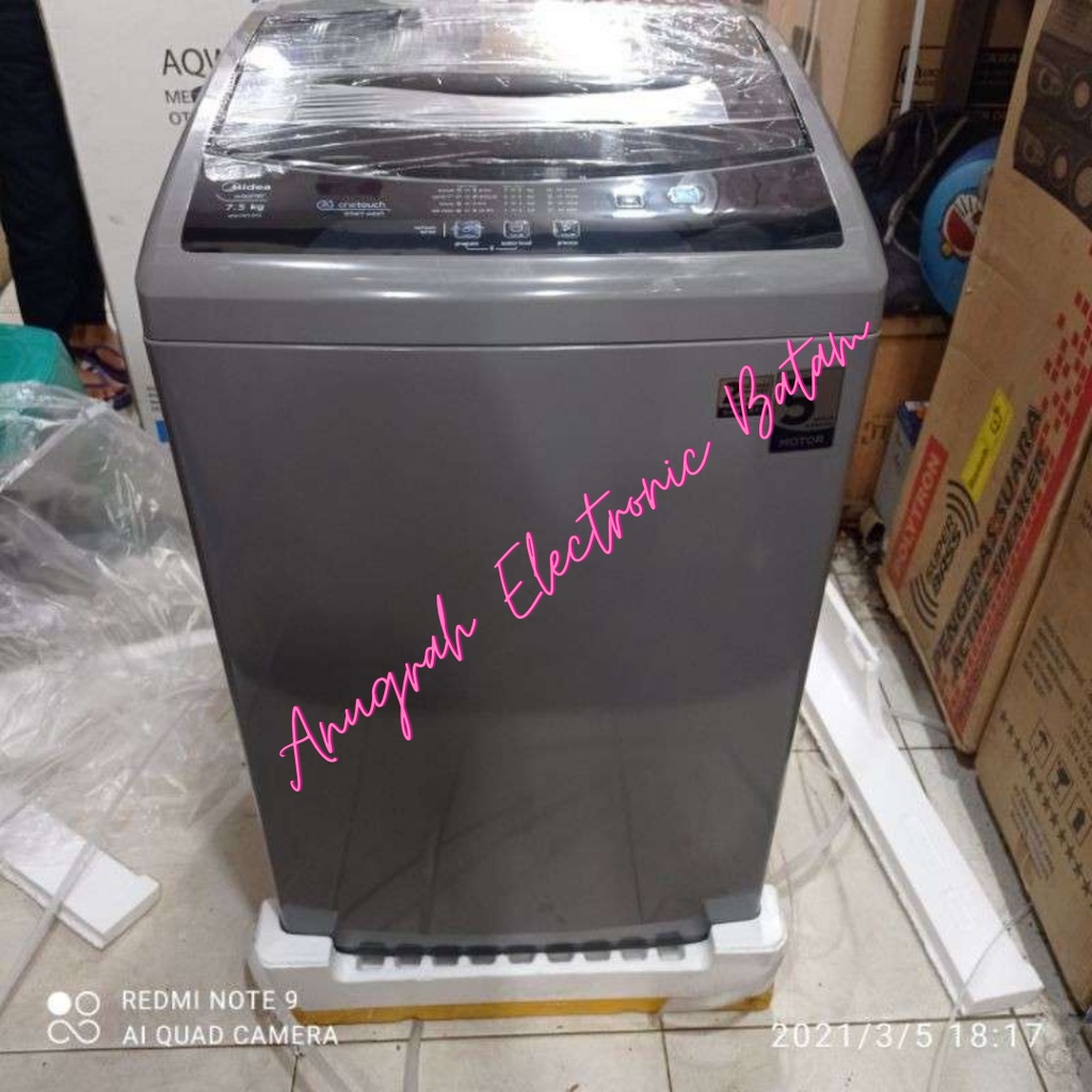 Midea MAM7502 Mesin Cuci 1 Tabung 7,5 Kg Top Loading BATAM