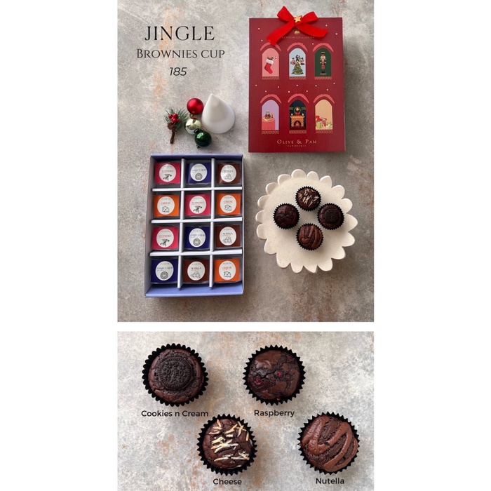 

Olive And Pam Jingle Brownies Cup/ Christmas Hampers/ Gift / Parcel