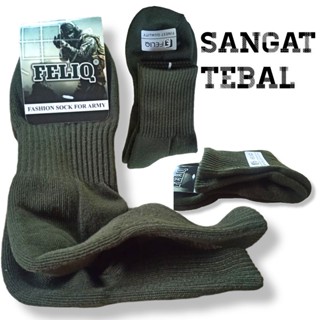 Kaos Kaki Olahraga Polos Pria Wanita Extra Tebal Panjang/Kaos Kaki Kantor (Kerja) Anti Bacteria/Kaos Kaki (ARMY) POLOS