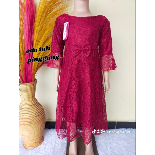 Brokat pesta anak/dress brokat anak