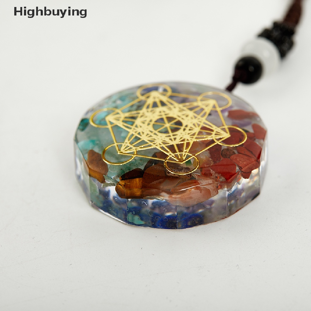 Hbid Liontin Energi Chakra Kristal Alami Energizing Orgonite Necklace Bawa Keberuntungan Glory