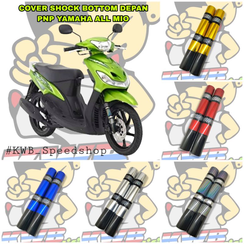 Cover shock depan cover bottom depan semua motor matic mio smile mio sporty mio j mio m3 mio soul gt mio fino warna lengkap sepasang