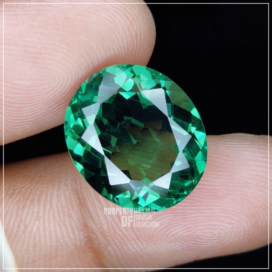 Batu Green Quartz Oval Cutting Kristal Good Quality