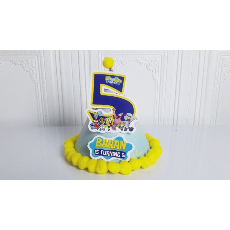 topi spesial spongebob / topi ultah spongebob / topi ultah spesial spongebob
