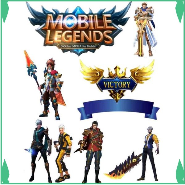 Topper cake Mobile Lagend ML  baner kue ultah Fadhilsouvenir