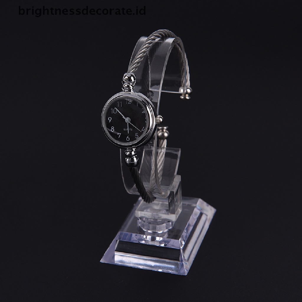 [Birth] Tempat Rak display Jam Tangan Pergelangan Tangan sale show case stand tool Plastik Bening [ID]