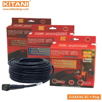 Kitani Kabel Antena TV Coaxial 5c + Plug Jack