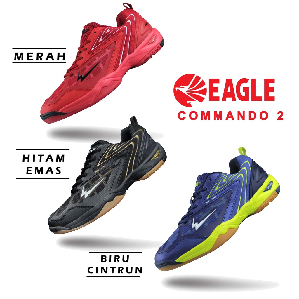 Sepatu Badminton Eagle Commando 2 Terbaru - Sepatu Bulu Tangkis Eagle Original