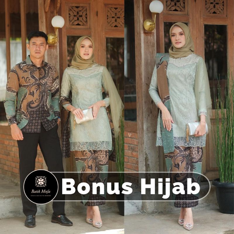 Couple VEKA Sage Green kebaya couple KEBAYA MODERN Kebaya wisuda terbaru kebaya tunangan lamaran