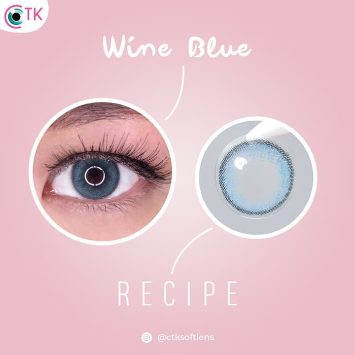 SOFTLENS MINUS DAN NORMAL SWEETY RECIPE WINE BLUE 14.5mm (0.00 sd -6.00) GRATIS TEMPAT SOFLEN