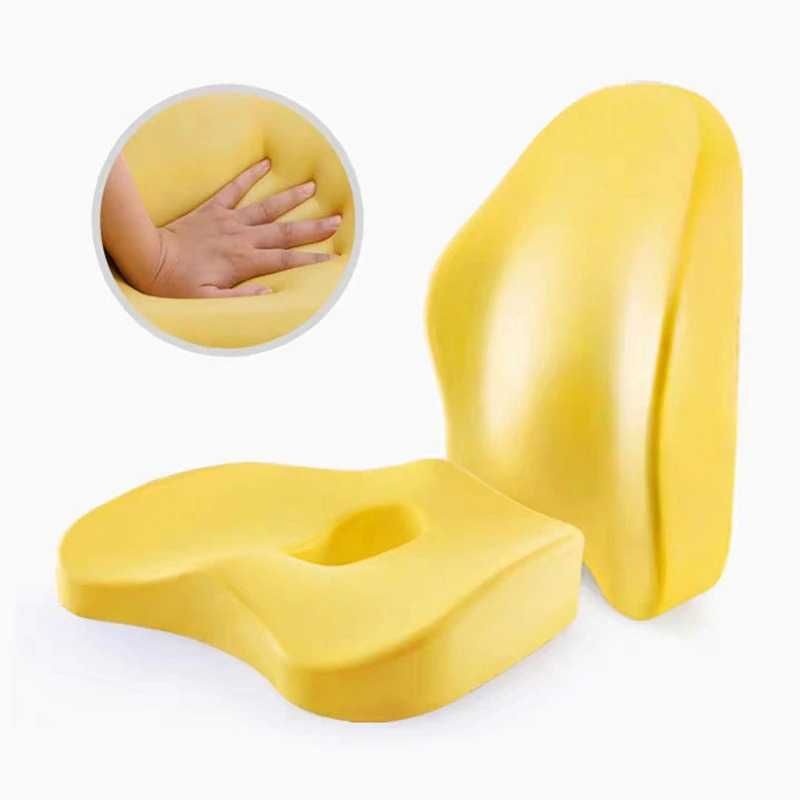 Zhimengren Bantal 2in1 Alas Punggung Duduk Kursi Orthopedic Lumbar - DTZ01 memory foam empuk nyaman busa kapas memori