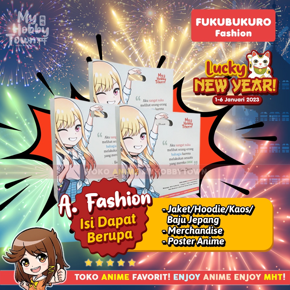 Fukubukuro Lucky Bag MyHobbyTown Fashion Baju Jaket Anime Cosplay