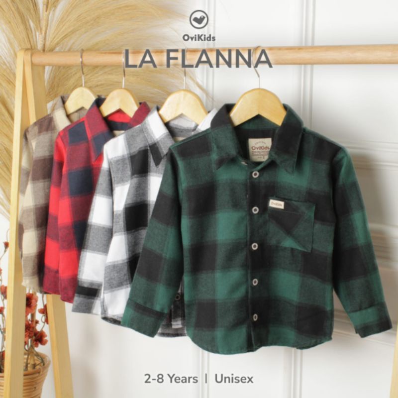 HKS_Ovikids Kemeja Anak Laki Perempuan Unisex Flanel Laflanna
