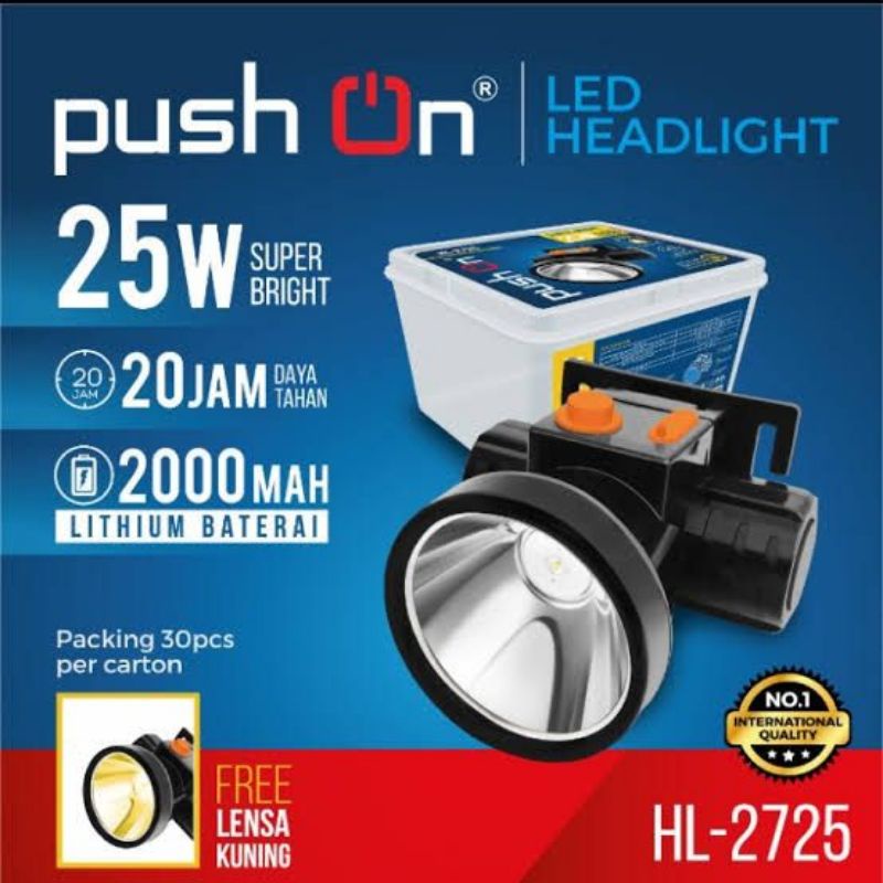 Senter kepala push on