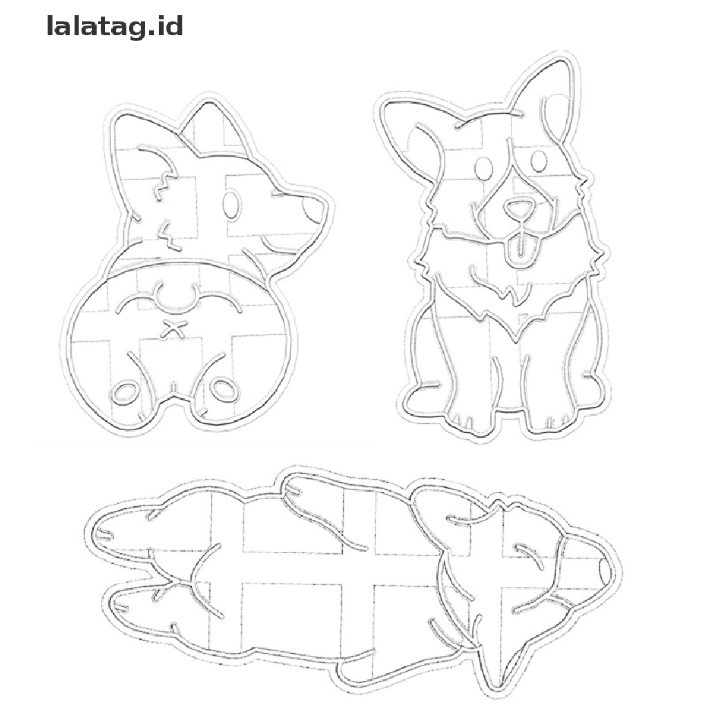 [lalatag] Cetakan Cookie Cutter Corgi Dog Shaped Biskuit Alat Kue Stempel Cookie Hewan Lucu [ID]