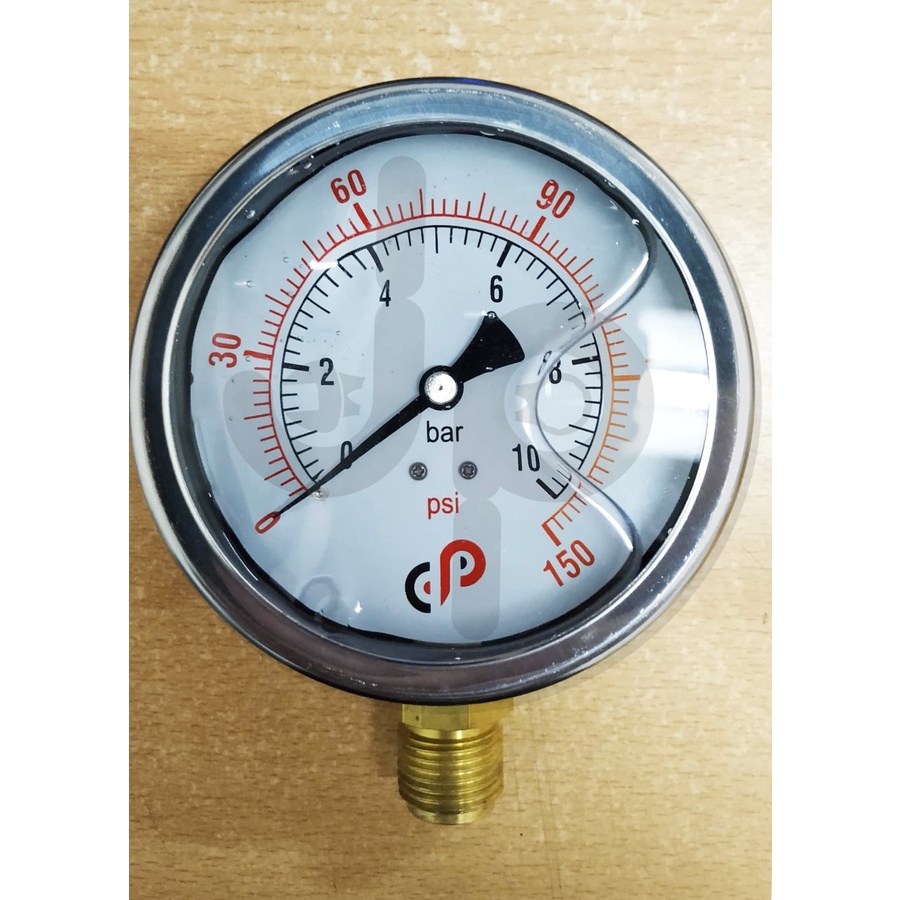 Oil Pressure Gauge 1/4&quot; BSPT|Size : 4 ,10 , 16 , 25 KG