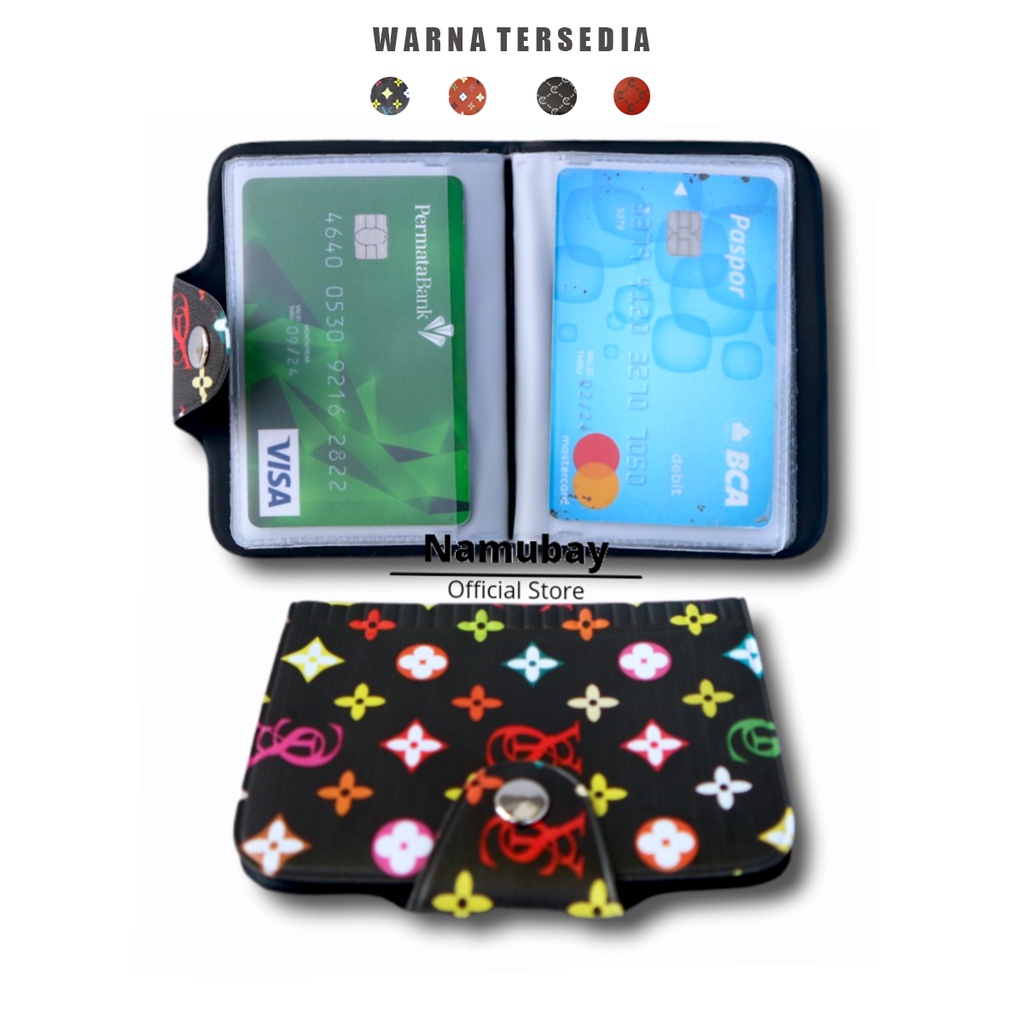 DOMPET KARTU MOTIF 20 SLOT / DOMPET KANCING / DOMPET LIPAT / CARD CASE / DOMPET WANITA &amp; PRIA / dompet kancing pria / dompet kancing cowok / dompet kancing wanita / dompet kartu terbaru / dompet kartu wanita / dompet kartu pria / dompet logam mulia antam